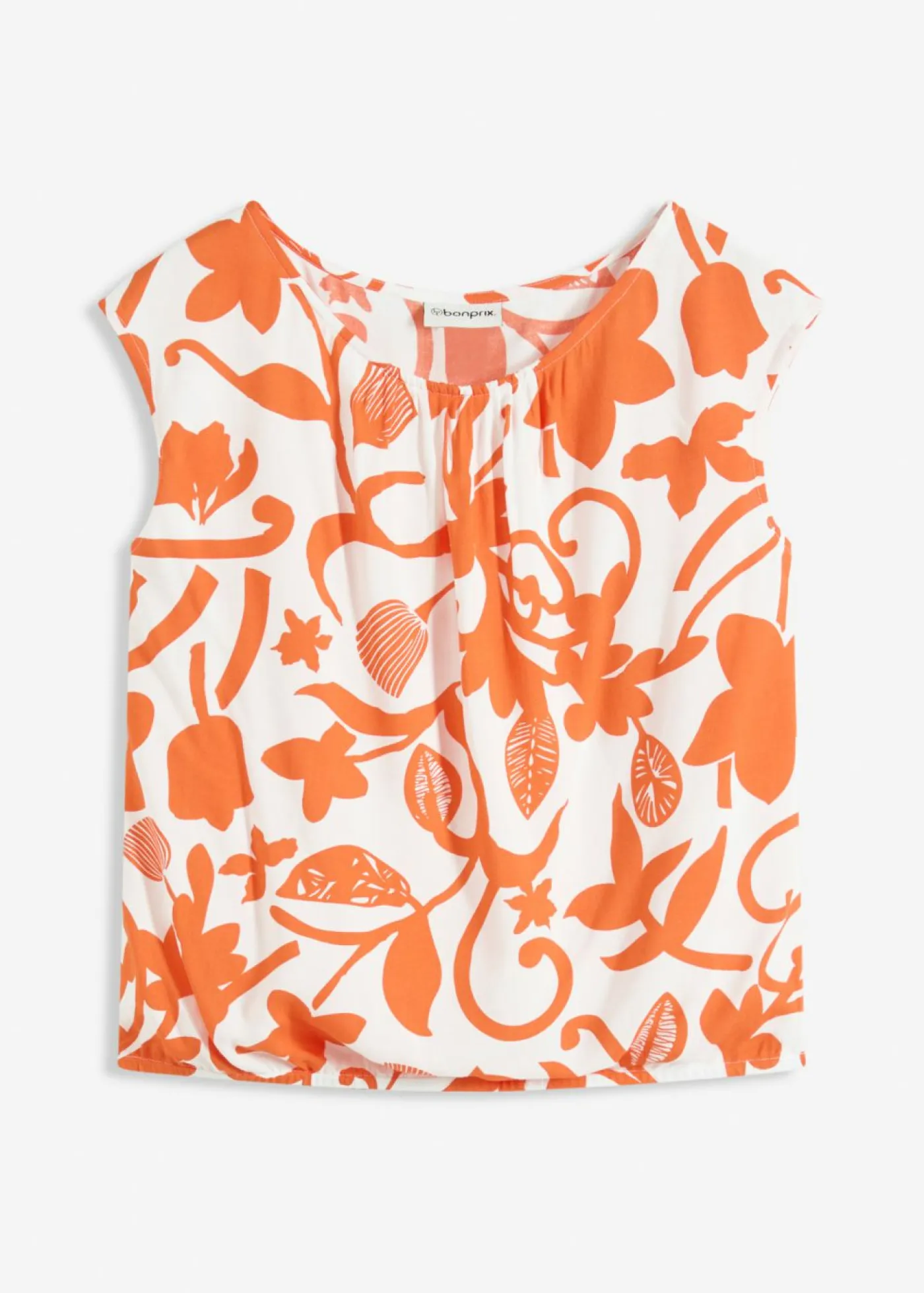 bonprix bonprix Blusa corta de viscosa fluida blanco lana-mango New