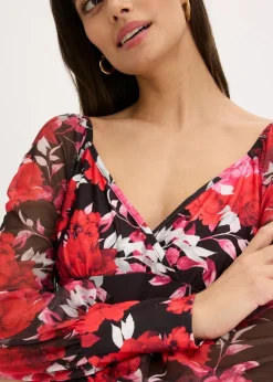 bonprix bonprix Blusa cropped Negro con flores