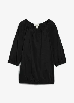 bonprix bonprix Blusa de algodón orgánico puro Negro Discount