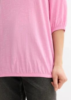 bonprix bonprix Blusa de algodón orgánico puro Rosa Sale