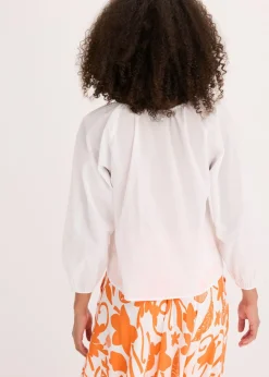 bonprix bonprix Blusa de algodón orgánico puro Blanco Hot