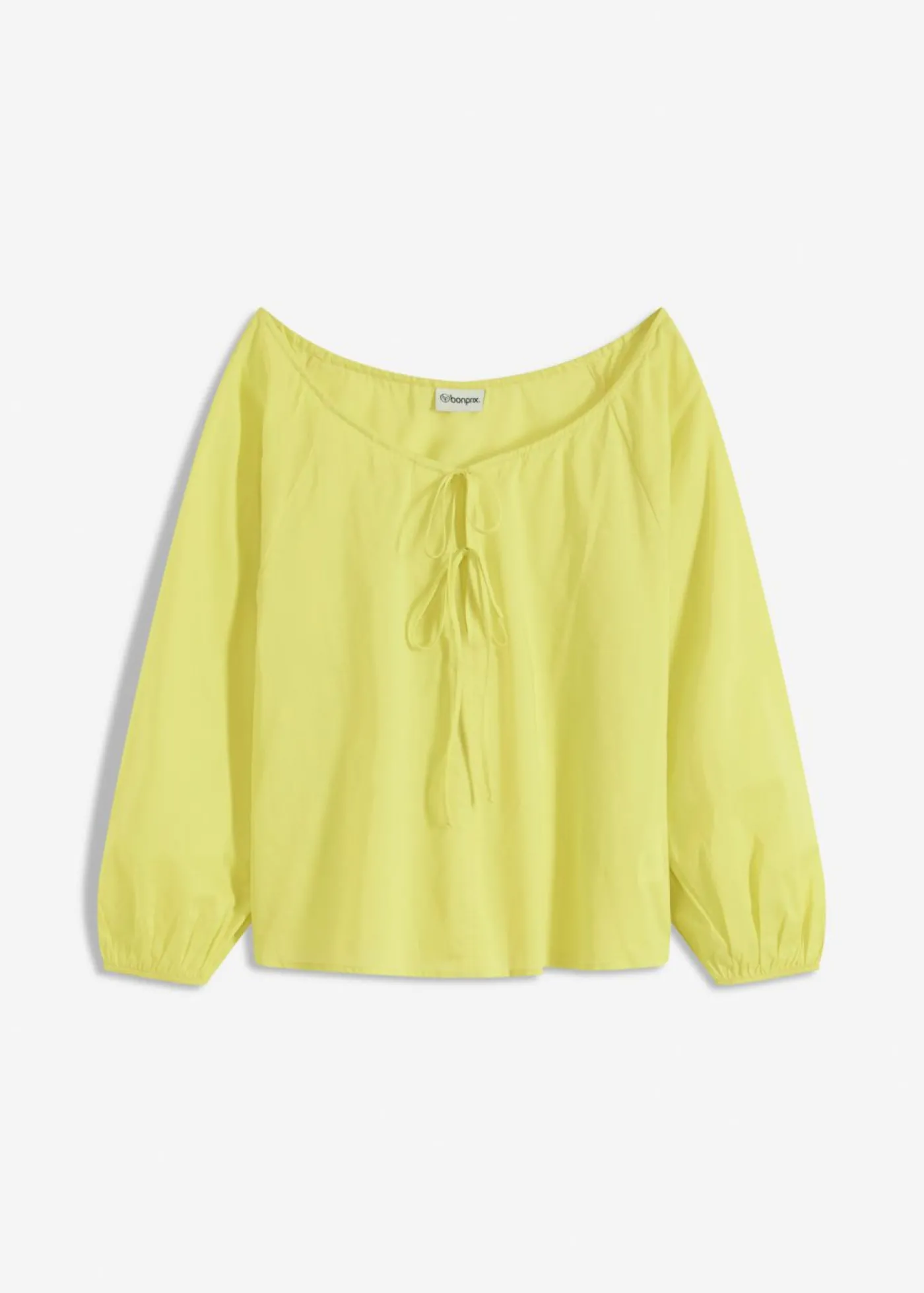 bonprix bonprix Blusa de algodón orgánico puro Amarillo cítrico Hot