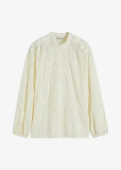 bonprix bonprix Blusa de algodón puro Blanco lana Hot