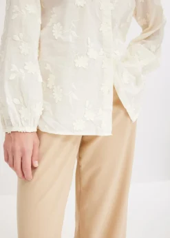 bonprix bonprix Blusa de algodón puro Blanco lana Hot