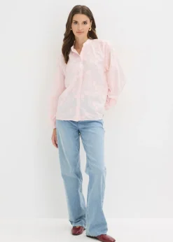 bonprix bonprix Blusa de algodón puro Rosa claro Outlet