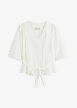 bonprix bonprix Blusa de algodón puro Blanco New