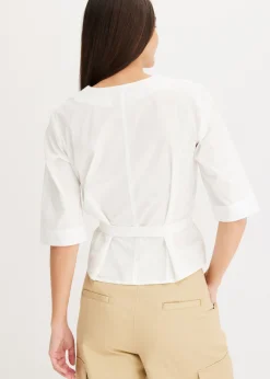 bonprix bonprix Blusa de algodón puro Blanco New