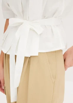 bonprix bonprix Blusa de algodón puro Blanco New