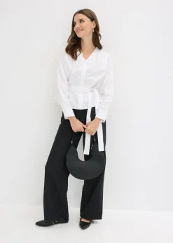 bonprix bonprix Blusa de algodón puro Blanco Hot