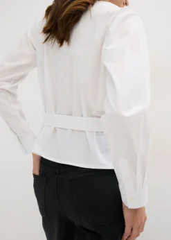 bonprix bonprix Blusa de algodón puro Blanco Hot