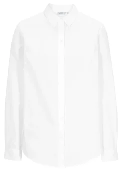 bonprix bonprix Blusa de algodón puro Blanco Outlet