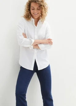 bonprix bonprix Blusa de algodón puro Blanco Outlet