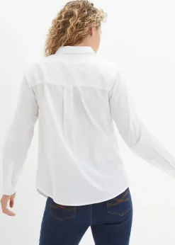bonprix bonprix Blusa de algodón puro Blanco Outlet