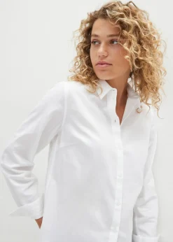 bonprix bonprix Blusa de algodón puro Blanco Outlet