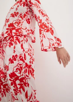 bonprix bonprix Blusa de algodón puro Blanco-rojo-naranja Best