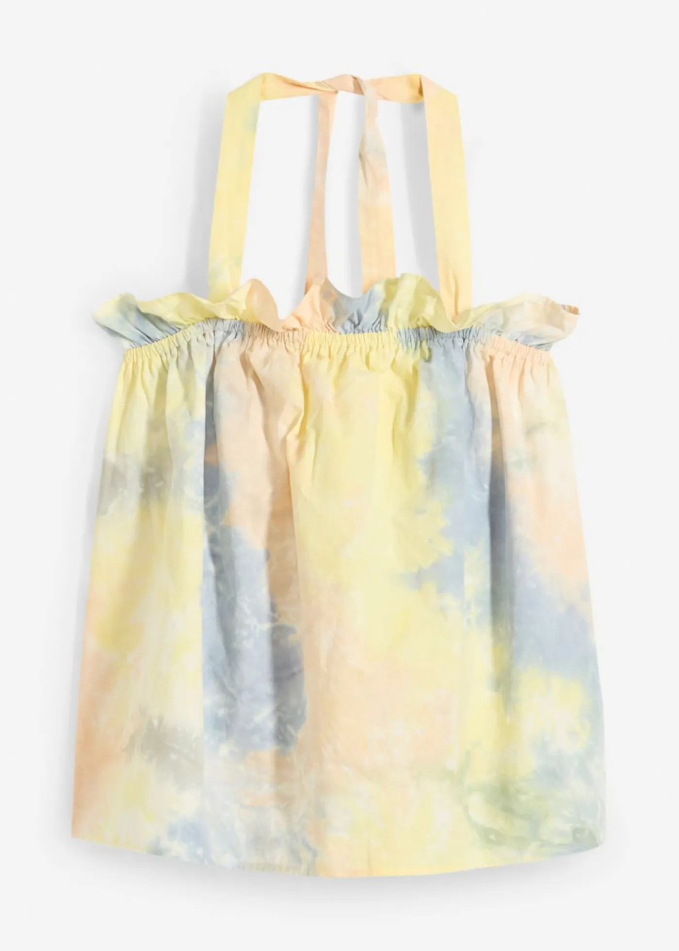 bonprix bonprix Blusa de algodón puro amarillo primavera-púrpura-naranja estampado Best