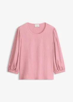 bonprix bonprix Blusa de crepé estructurado Malva Hot
