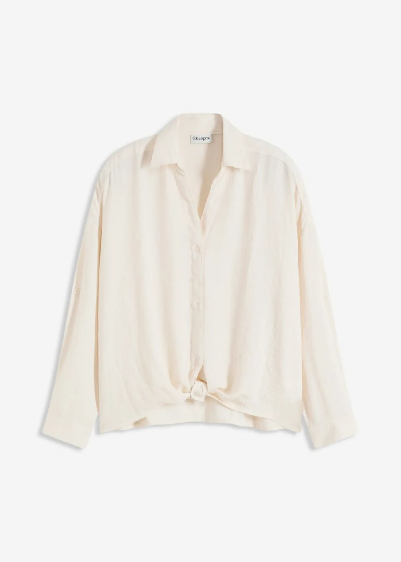 bonprix bonprix Blusa de crepé ligero Beige natural Hot
