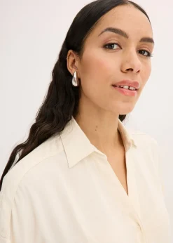 bonprix bonprix Blusa de crepé ligero Beige natural Hot