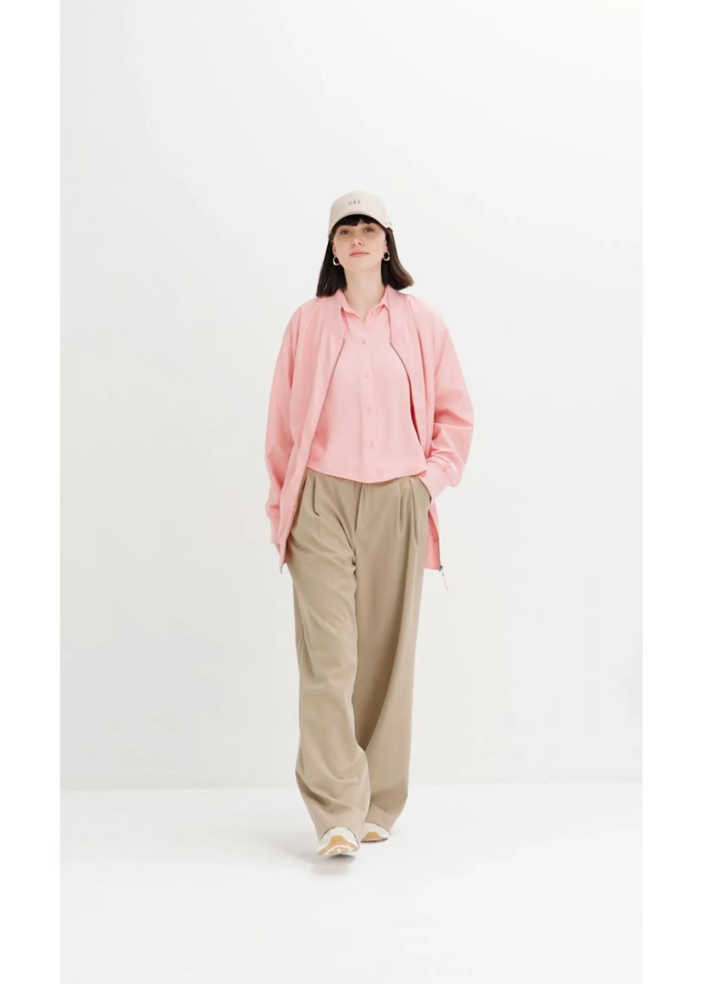bonprix bonprix Blusa de crepé ligero con corte boxy rosa pálido Best
