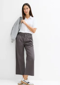 bonprix bonprix Blusa de crepé ligero con corte boxy Blanco Sale