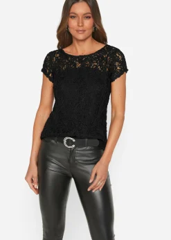 bonprix bonprix Blusa de encaje Negro New