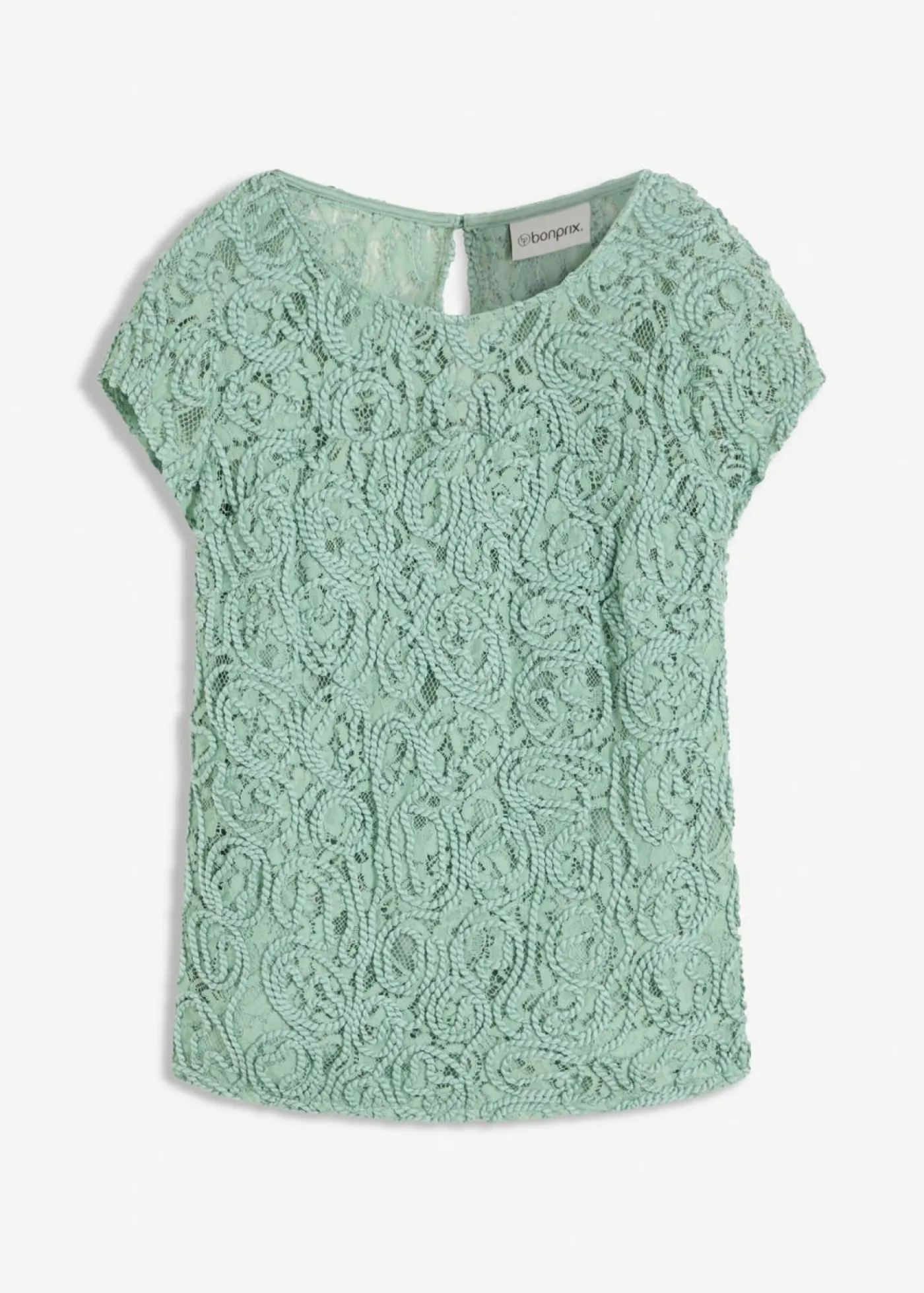 bonprix bonprix Blusa de encaje Verde pastel