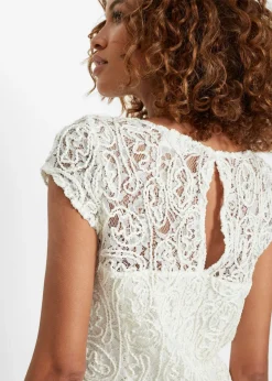 bonprix bonprix Blusa de encaje Blanco lana Best