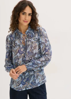 bonprix bonprix Blusa de gasa Azul claro