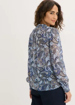 bonprix bonprix Blusa de gasa Azul claro