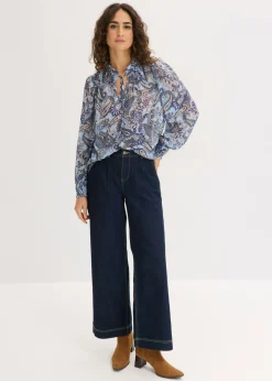 bonprix bonprix Blusa de gasa Azul claro