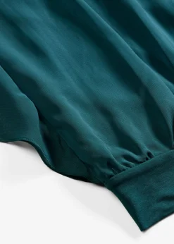 bonprix bonprix Blusa de gasa con camiseta interior Verde intenso Discount