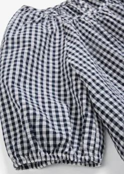 bonprix bonprix Blusa de manga corta de algodón puro Azul marino-blanco Hot