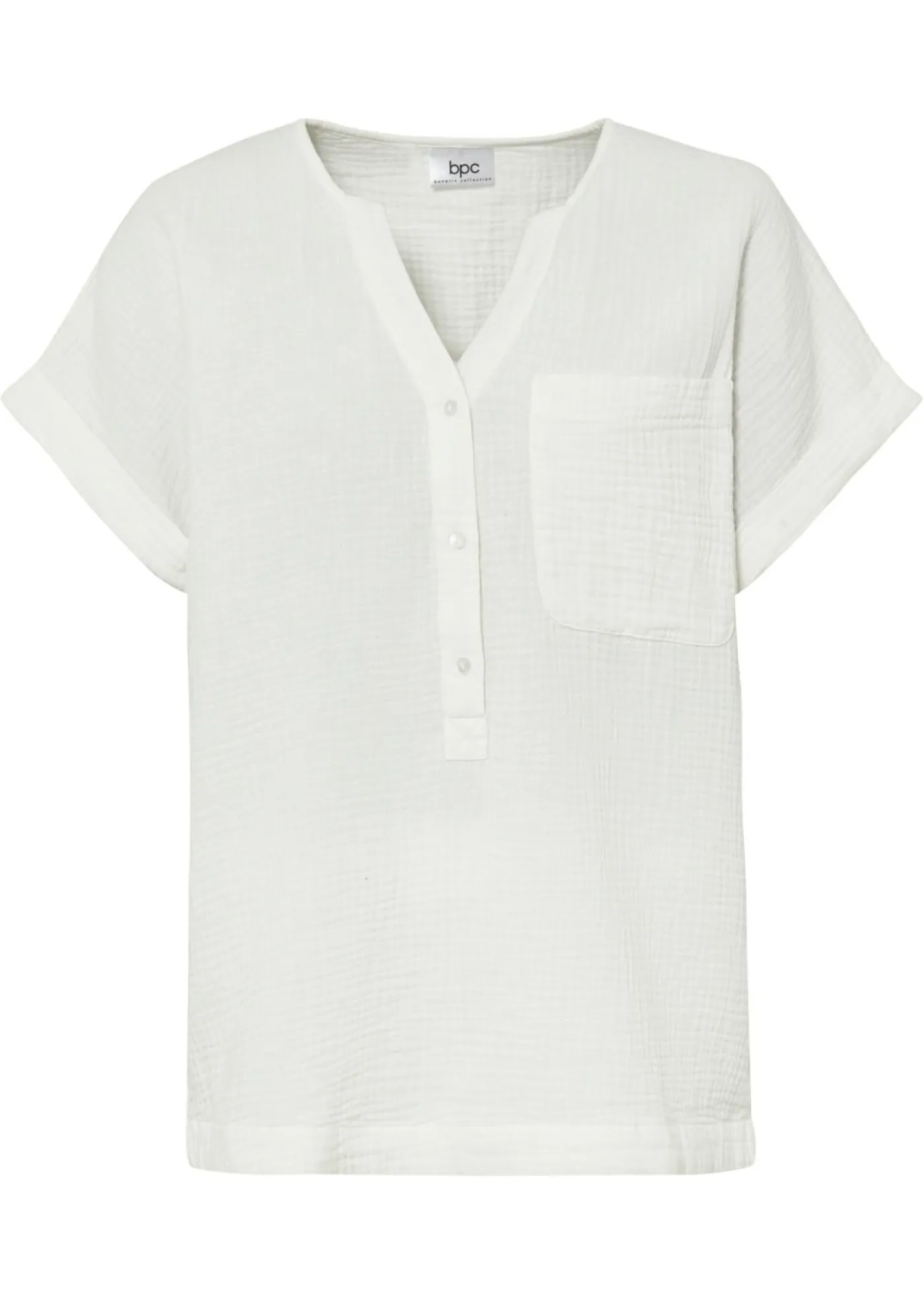 bonprix bonprix Blusa de manga corta de muselina naranja oscuro New