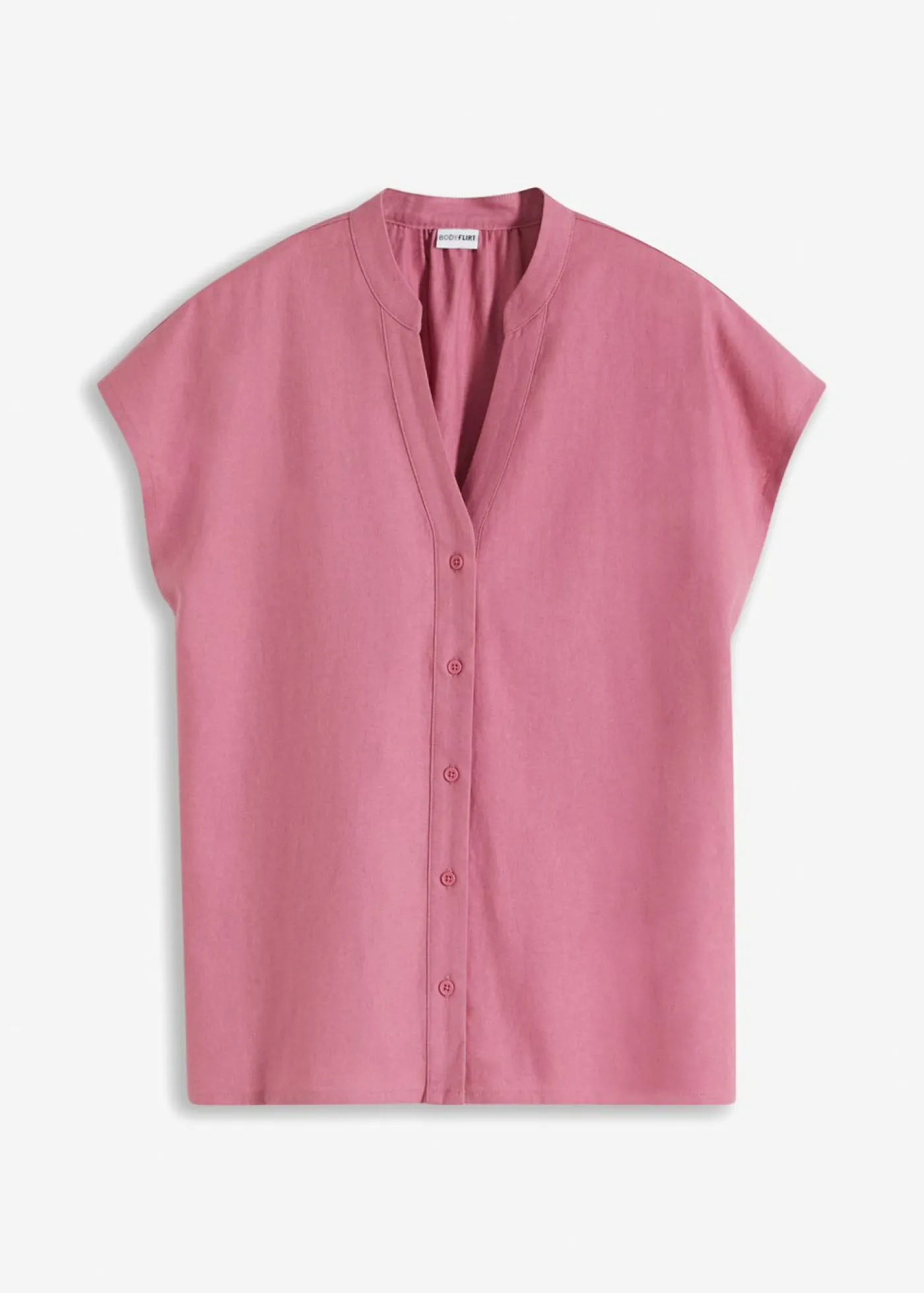 bonprix bonprix Blusa de manga corta de mezcla de lino vaporoso sorbete de frutos rojos New