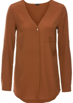 bonprix bonprix Blusa de manga larga Coñac Clearance