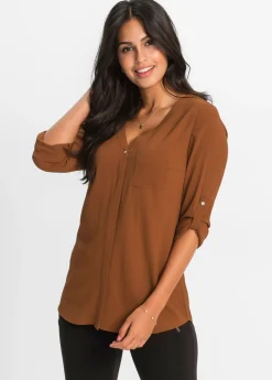 bonprix bonprix Blusa de manga larga Coñac Clearance