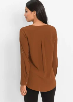 bonprix bonprix Blusa de manga larga Coñac Clearance