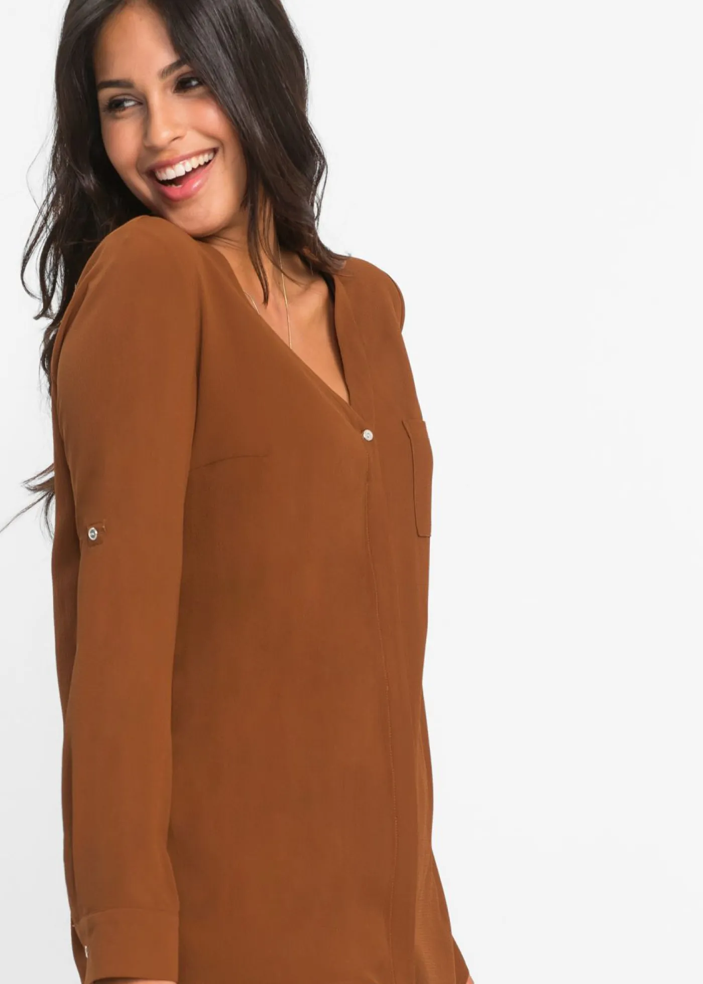 bonprix bonprix Blusa de manga larga Coñac Clearance
