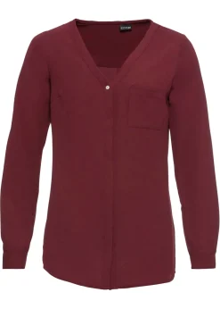 bonprix bonprix Blusa de manga larga Granate Hot