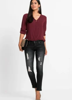 bonprix bonprix Blusa de manga larga Granate Hot