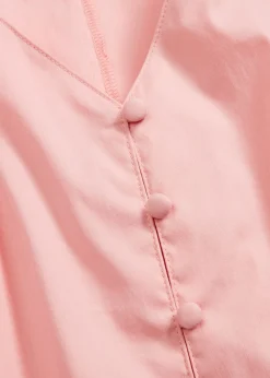 bonprix bonprix Blusa de mezcla de algodón rosa pálido Online