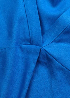 bonprix bonprix Blusa de mezcla de lino vaporoso Azul ártico Sale