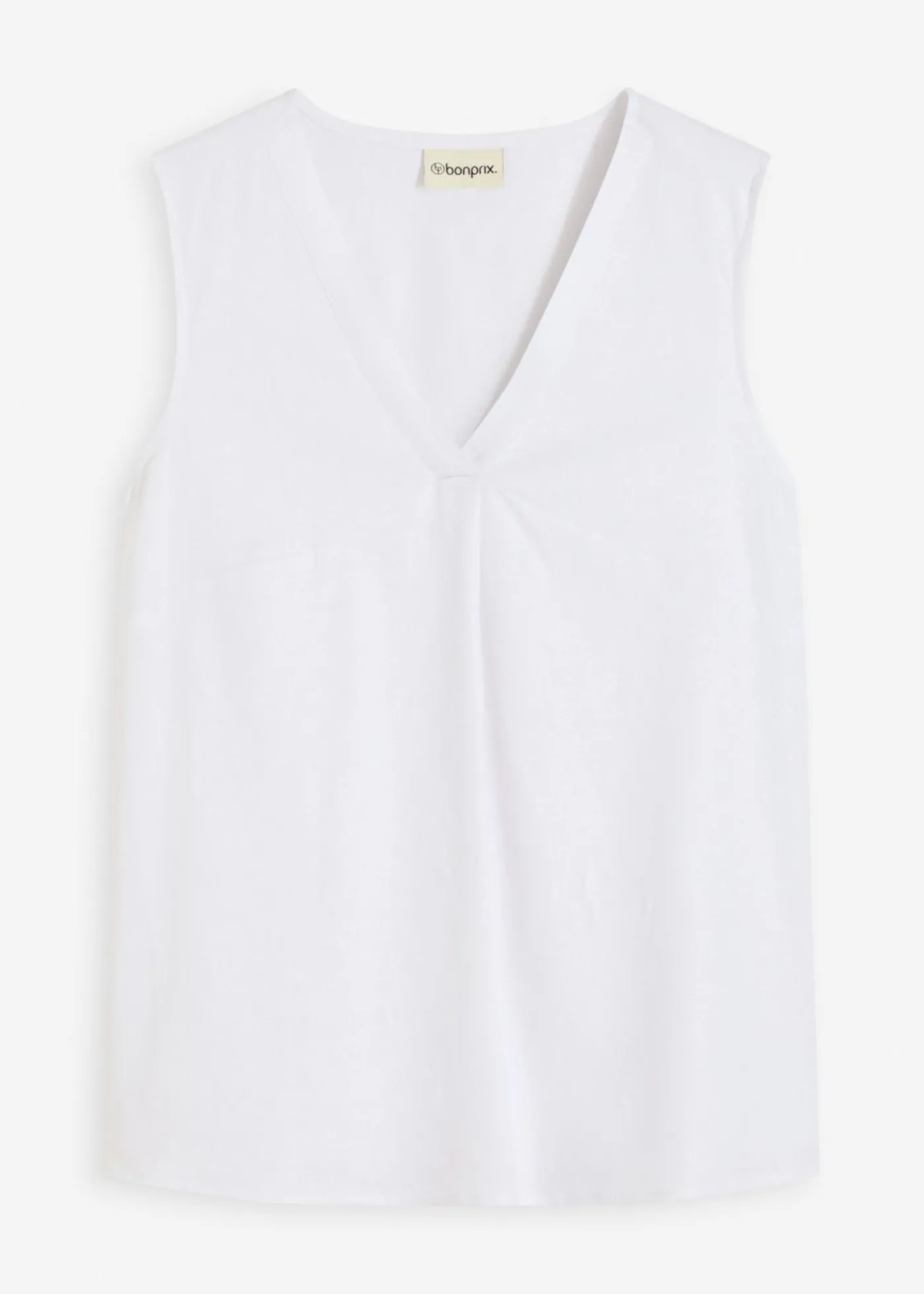 bonprix bonprix Blusa de mezcla de lino vaporoso Blanco Hot