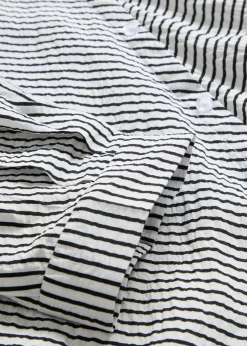 bonprix bonprix Blusa de mezcla de viscosa fluida blanco lana-negro con rayas Discount