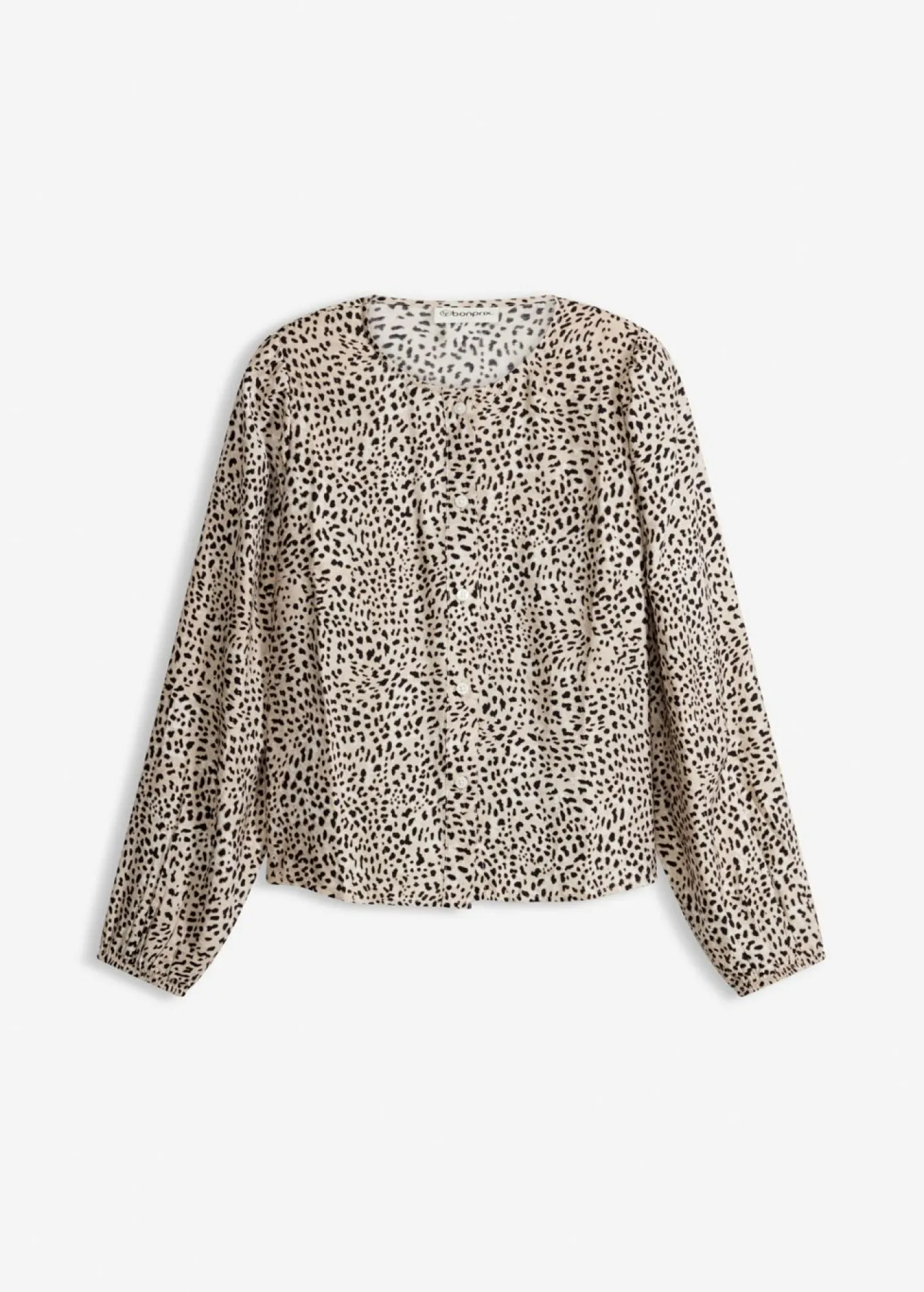 bonprix bonprix Blusa de mezcla de viscosa Blanco lana-negro Clearance