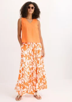 bonprix bonprix Blusa de mezcla de viscosa suave mango Online