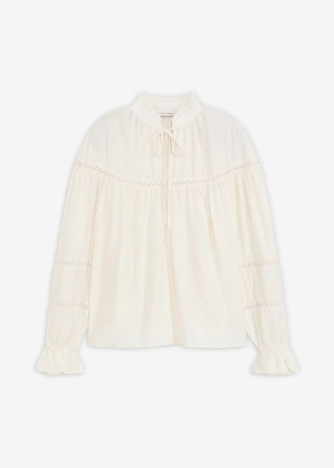 bonprix bonprix Blusa de mezcla de viscosa fina blanco perla Sale