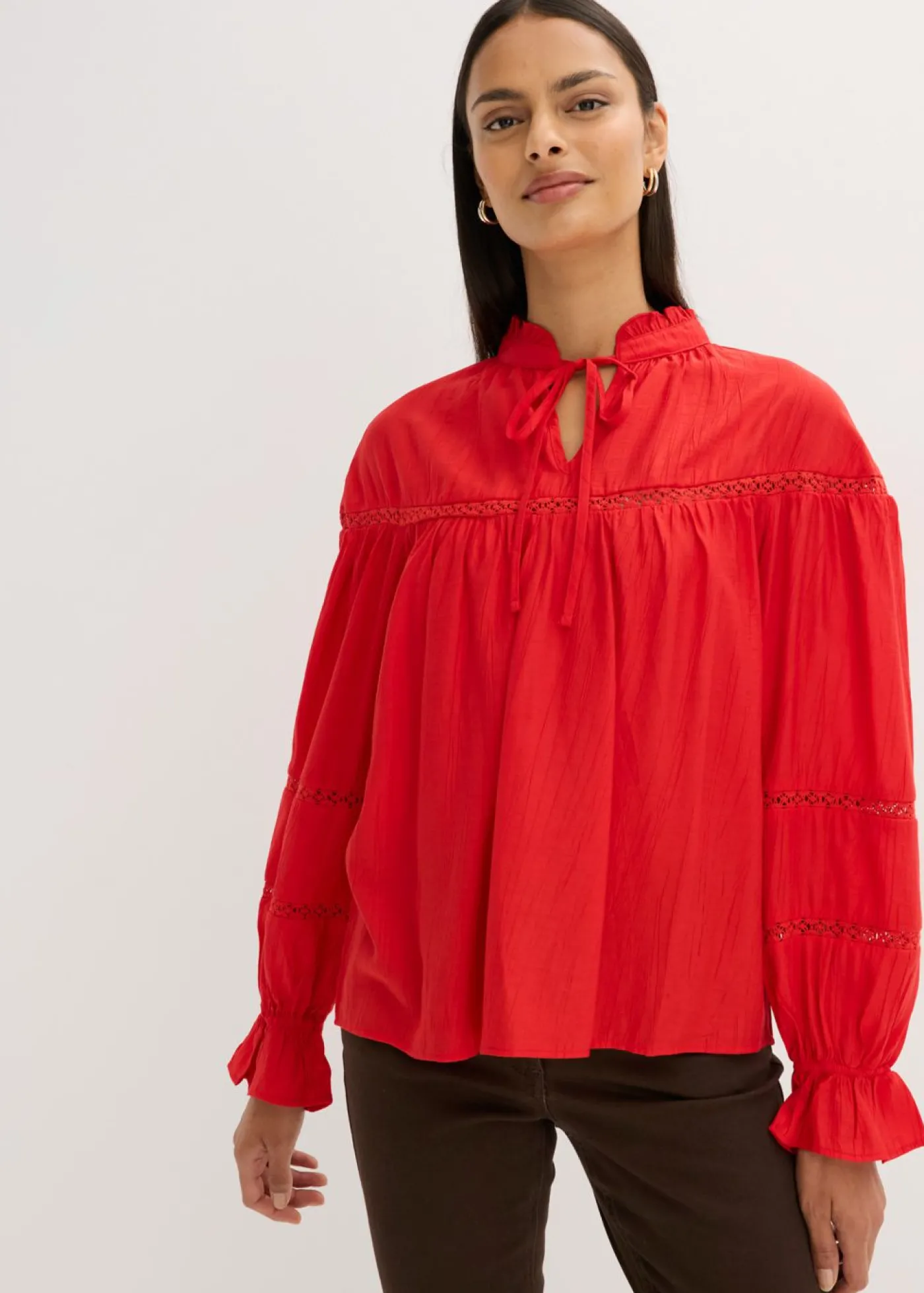 bonprix bonprix Blusa de mezcla de viscosa fina rojo lava Best