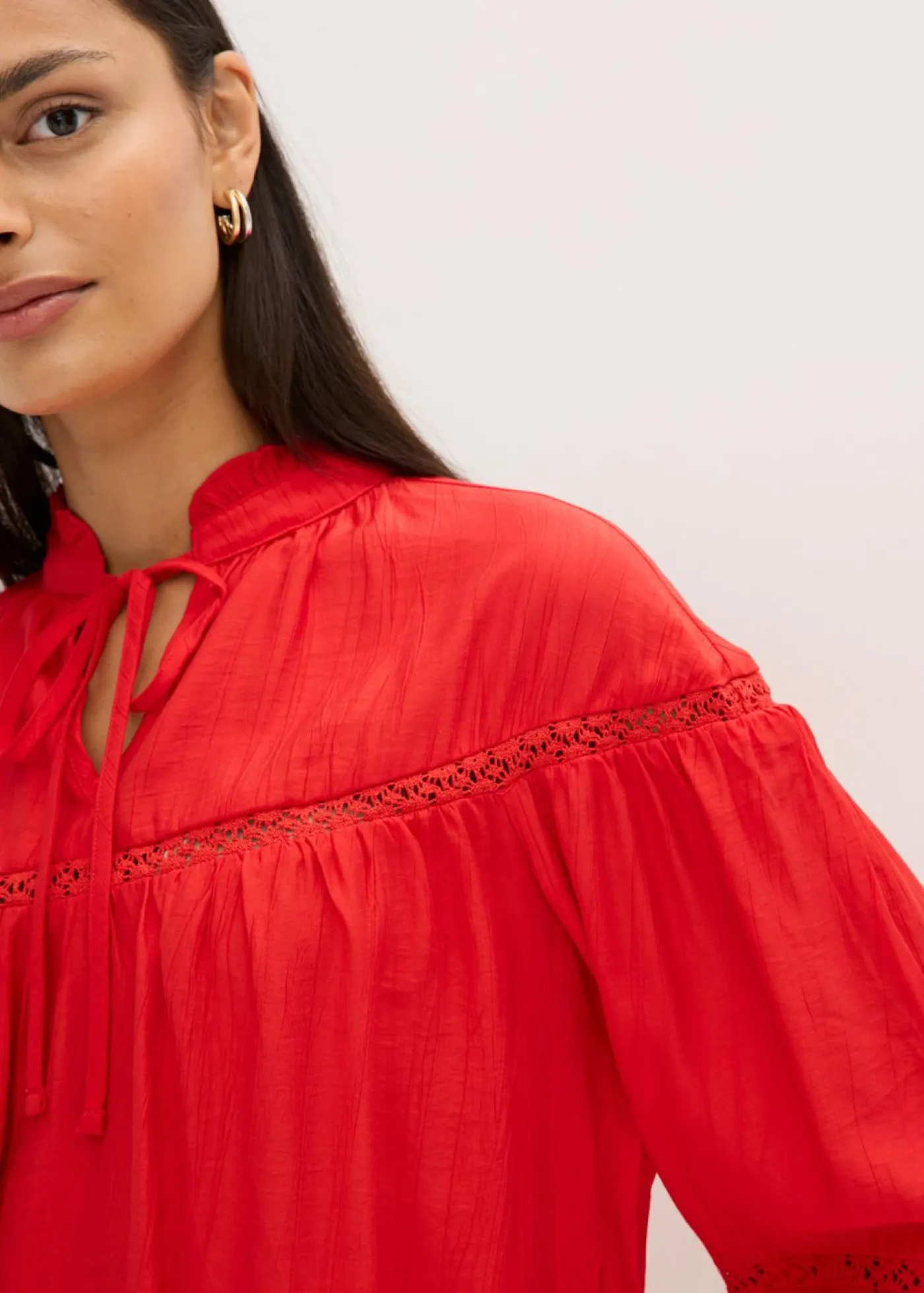 bonprix bonprix Blusa de mezcla de viscosa fina rojo lava Best